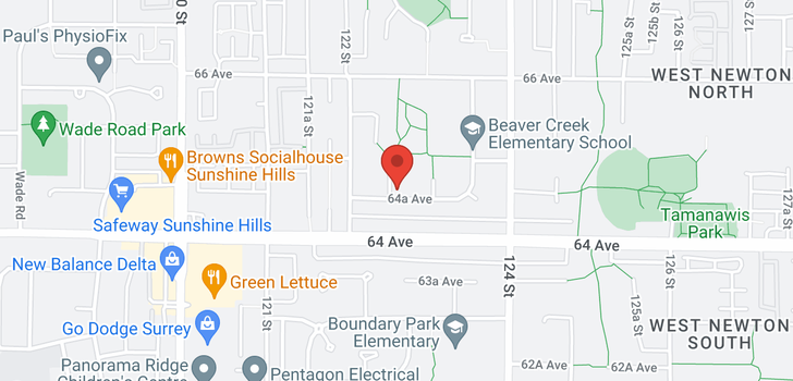 map of 12255 64A AVENUE